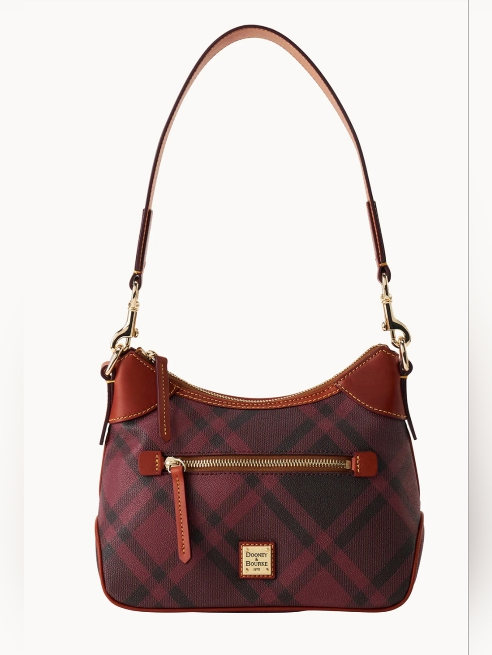 NWT! Dooney & Bourke Sutherland Small Hobo in Bordeaux - Picture 10 of 11